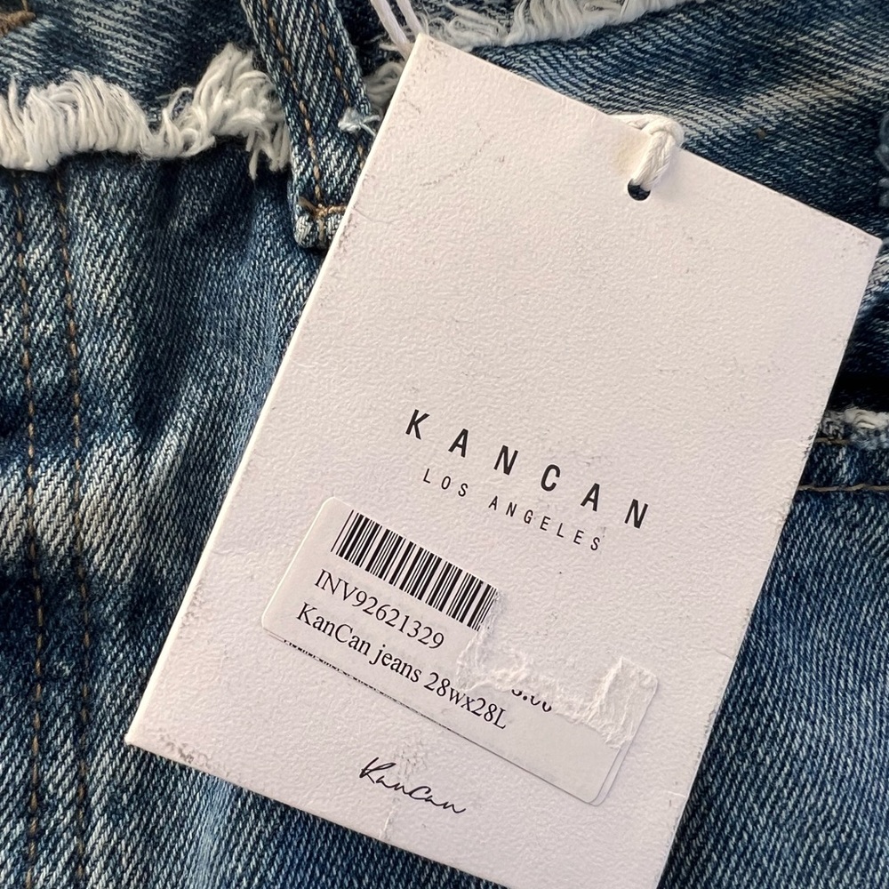 KAN CAN High Rise Destroyed 90s Boyfriend Jean size 28 NWOT - Picture 7 of 11
